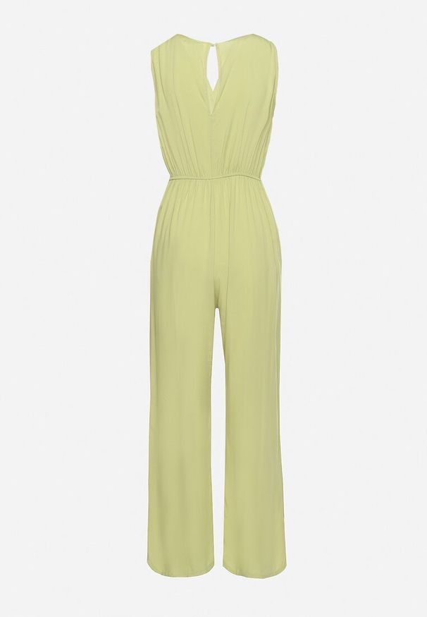 Born2be - Jasnozielony Kombinezon Hame. Kolor: zielony. Materiał: wiskoza. Długość rękawa: na ramiączkach. Długość: długie. Styl: elegancki