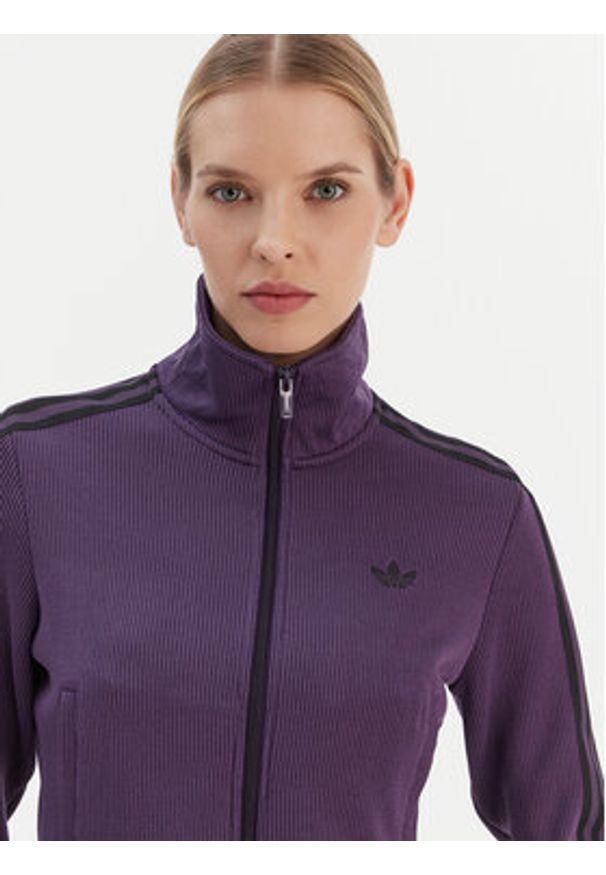 Adidas - adidas Bluza Firebird Adicolor JY2615 Fioletowy Regular Fit. Kolor: fioletowy. Materiał: syntetyk