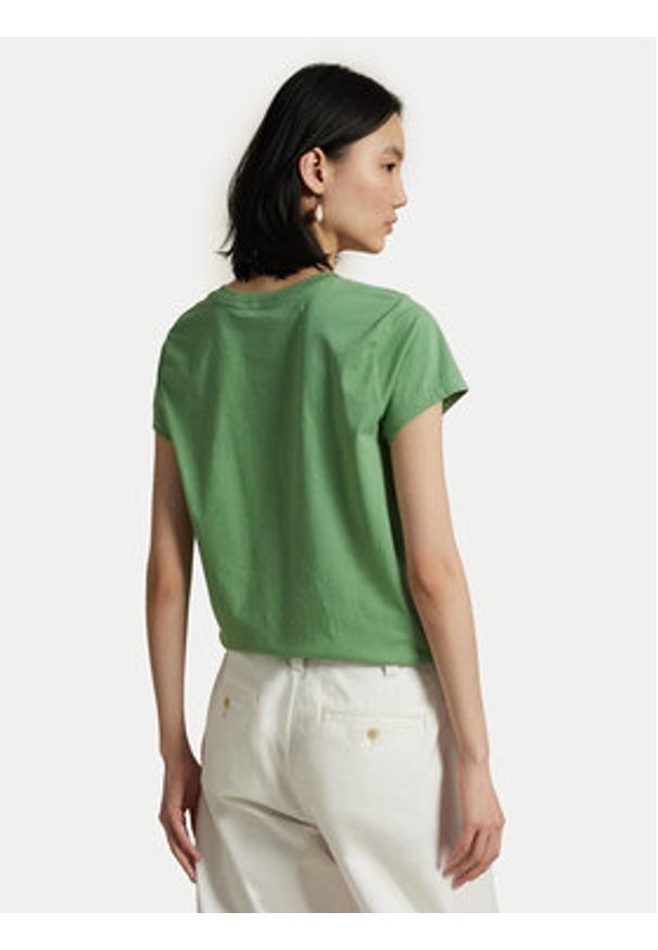 Polo Ralph Lauren T-Shirt 211902403009 Zielony Straight Fit. Typ kołnierza: polo. Kolor: zielony. Materiał: bawełna