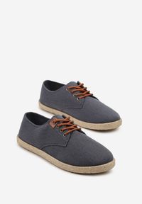 Born2be - Granatowe Trampki w Klasycznym Stylu Liliore. Okazja: na co dzień, na spotkanie biznesowe, do pracy, na spacer. Kolor: niebieski. Materiał: jeans. Styl: klasyczny #3