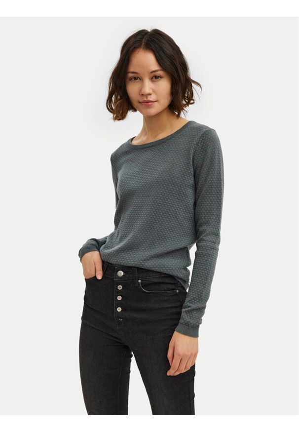 Vero Moda Sweter Care 10136644 Zielony Regular Fit. Kolor: zielony. Materiał: bawełna
