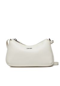 Calvin Klein Torebka Ck Must Soft Crossbody Bag K60K611681 Biały. Kolor: biały. Materiał: skórzane