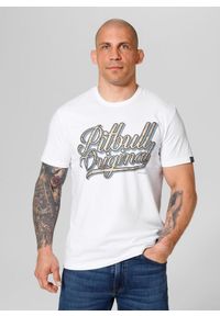 PITBULL - Koszulka bawełniana sportowy t-shirt dla dorosłych Original. Kolor: wielokolorowy, biały. Materiał: bawełna