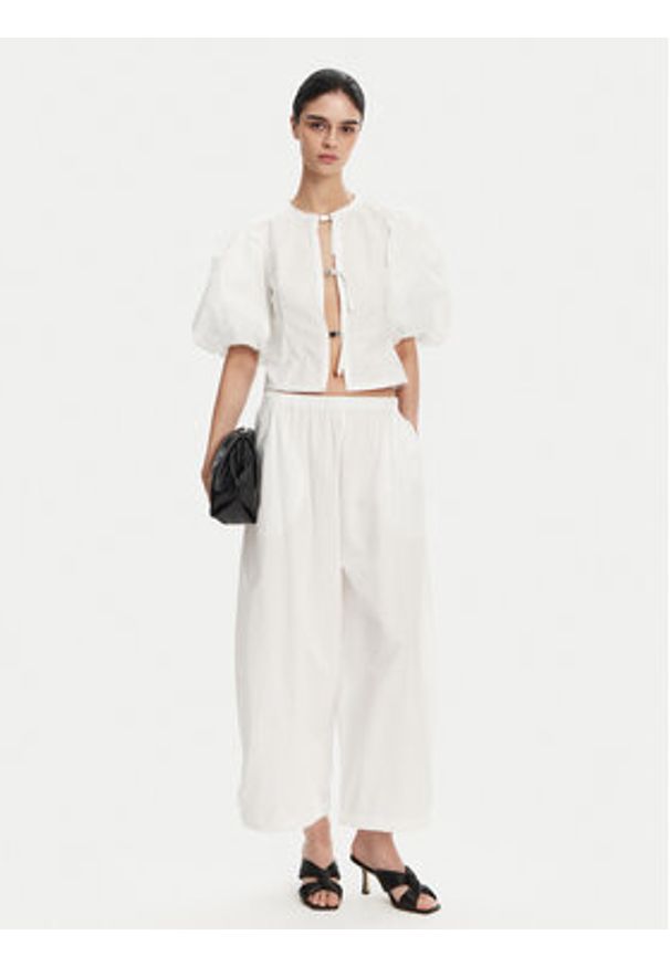 Pinko - PINKO Bluzka 105185 Biały Regular Fit. Kolor: biały. Materiał: bawełna