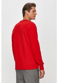 Calvin Klein Jeans - Bluza bawełniana. Okazja: na co dzień. Typ kołnierza: bez kaptura. Kolor: czerwony. Materiał: bawełna. Wzór: nadruk. Styl: casual #2
