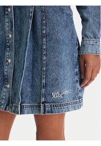 Karl Lagerfeld Jeans Sukienka jeansowa B1W13036 Niebieski Regular Fit. Kolor: niebieski. Materiał: bawełna #3
