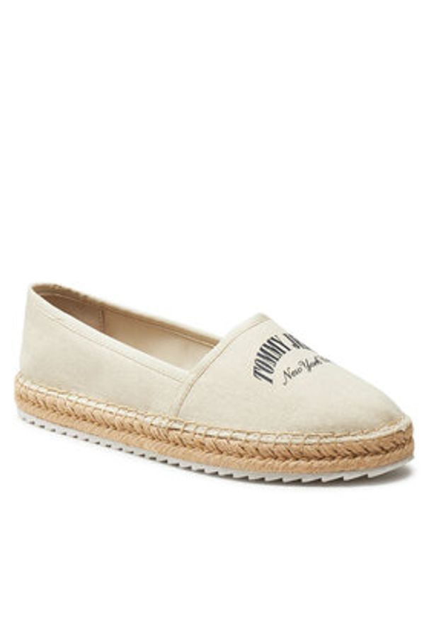 Tommy Jeans Espadryle Tjw Varsity Espadrille EN0EN02470 Beżowy. Kolor: beżowy. Materiał: materiał