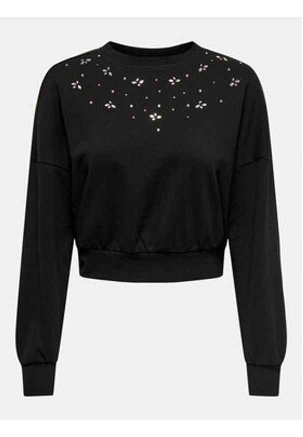 only - ONLY Bluza Suzi 15331166 Czarny Regular Fit. Kolor: czarny. Materiał: bawełna, syntetyk