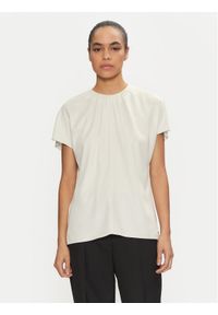 Calvin Klein Bluzka K20K207839 Écru Regular Fit. Materiał: wiskoza #1