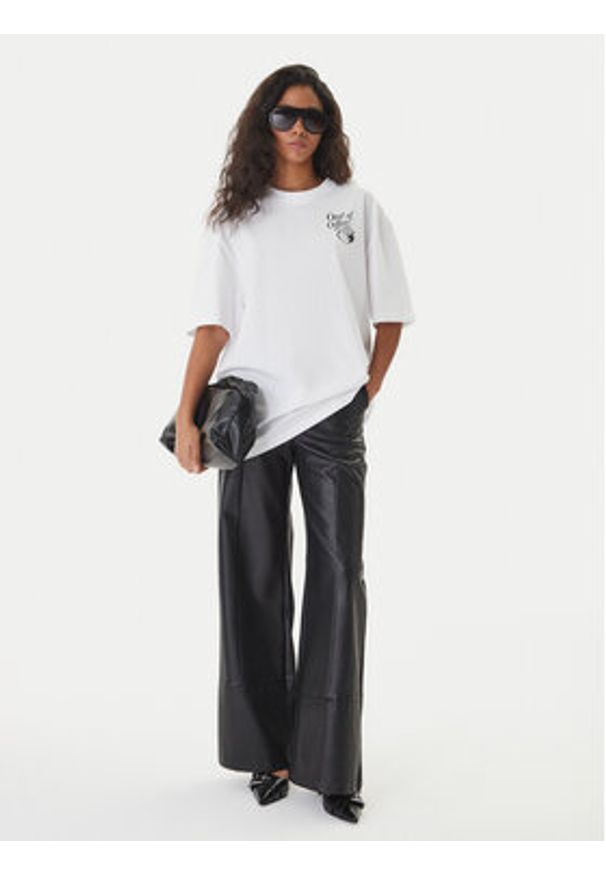 Hugo - HUGO T-Shirt 50560772 Biały Oversize. Kolor: biały. Materiał: bawełna
