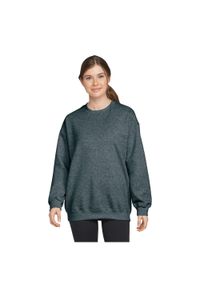 GILDAN - Bluza Polarowa Unisex Dla Dorosłych Softstyle Heather Midweight Fleece Top. Kolor: szary. Materiał: polar. Sezon: zima
