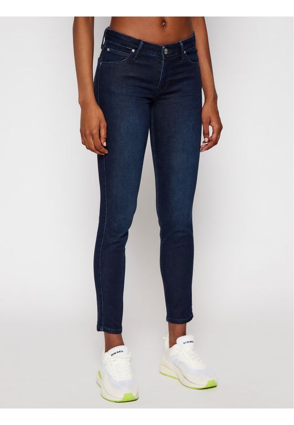 Lee Jeansy Skinny Fit Scarlett L526RKIN Granatowy Skinny Fit. Kolor: niebieski. Materiał: jeans