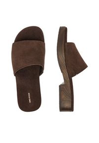 Gino Rossi - GINO ROSSI Klapki EO-LZRL0558-84 Brązowy. Kolor: brązowy. Materiał: zamsz, skóra #5