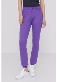 Colmar - Spodnie. Kolor: fioletowy. Materiał: dzianina. Wzór: gładki #1