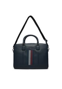 TOMMY HILFIGER - Tommy Hilfiger Torba na laptopa Coated Canvas Computer Bag AM0AM12492 Granatowy. Kolor: niebieski. Materiał: skóra #4