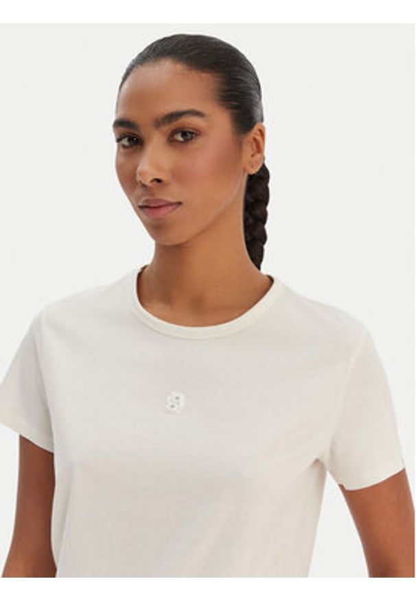 BOSS T-Shirt Eventsa12 50563282 Beżowy Regular Fit. Kolor: beżowy. Materiał: bawełna