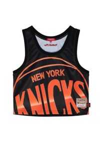 Mitchell & Ness - Damski crop top New York Knicks Big Face 4.0. Kolor: czarny. Sport: koszykówka #1
