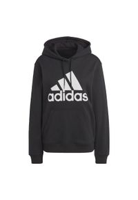 Adidas - Essentials Big Logo Regular French Terry Hoodie. Kolor: biały, wielokolorowy, czarny