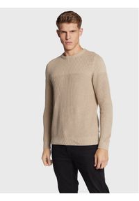 Blend Sweter 20714622 Beżowy Regular Fit. Kolor: beżowy. Materiał: bawełna