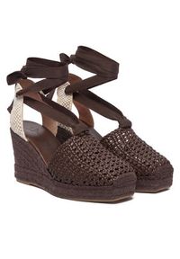 Weekend Max Mara Espadryle 2615521155670 Brązowy ciemny. Kolor: brązowy. Materiał: skóra #2