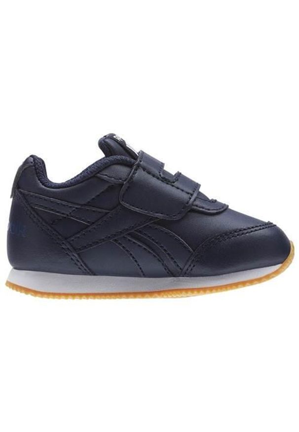 Buty do chodzenia dla dzieci Reebok Royal Cl j. Zapięcie: rzepy. Kolor: niebieski. Materiał: skóra, syntetyk, tkanina, materiał. Szerokość cholewki: normalna. Model: Reebok Royal. Sport: turystyka piesza