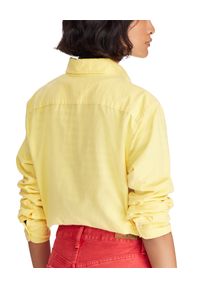 Ralph Lauren - RALPH LAUREN - Koszula Relaxed Fit. Typ kołnierza: polo. Kolor: żółty. Materiał: materiał. Długość rękawa: długi rękaw. Długość: długie. Wzór: haft, kolorowy