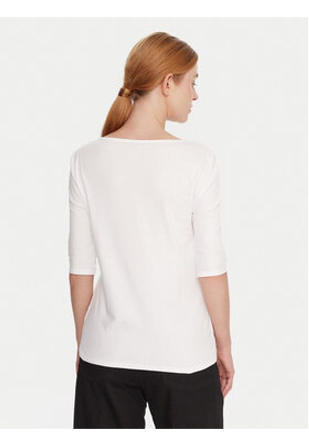 Calvin Klein Bluzka LV044C217G Biały Slim Fit. Kolor: biały. Materiał: bawełna