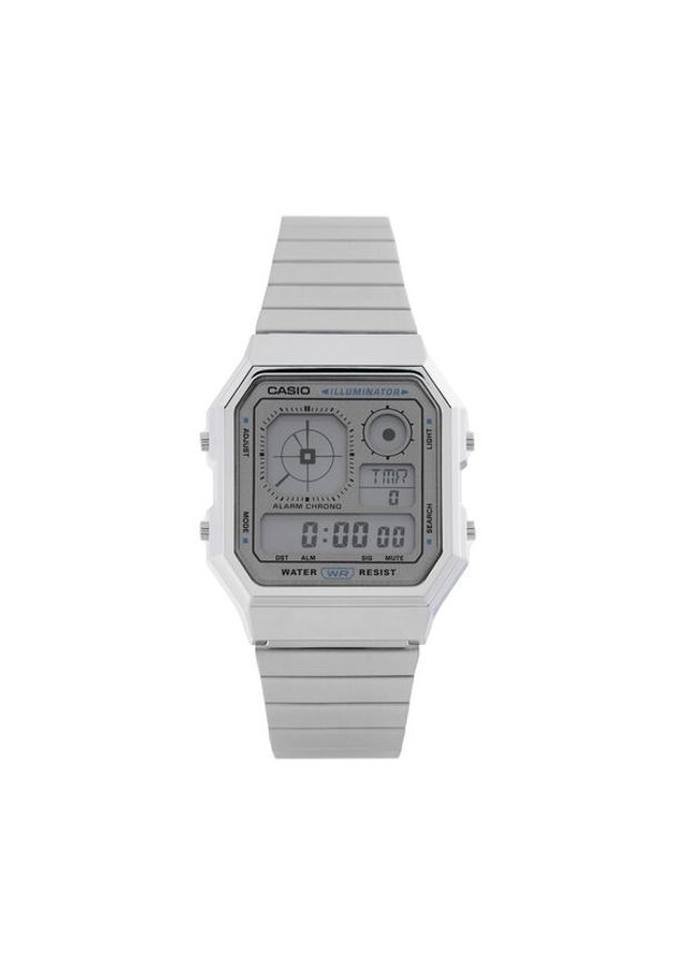 Casio Zegarek A130WE-7AEF Srebrny. Kolor: srebrny