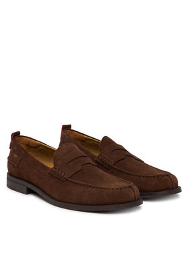 Hugo - HUGO Mokasyny Varian 50563464 Brązowy. Kolor: brązowy. Materiał: skóra, zamsz