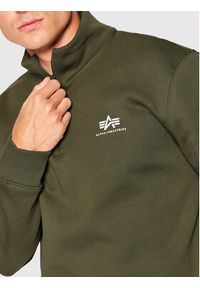 Alpha Industries Bluza Half Zip 108308 Zielony Regular Fit. Kolor: zielony. Materiał: bawełna #3