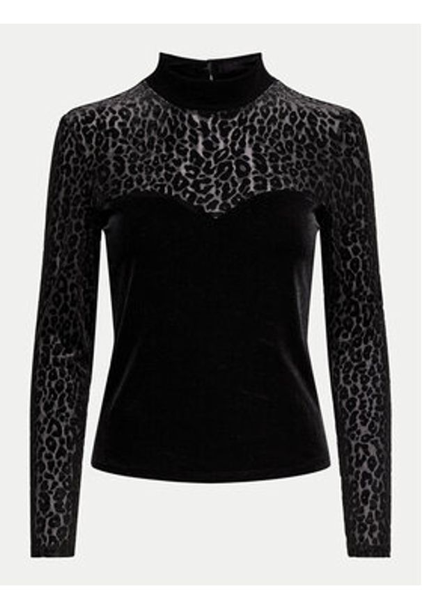 only - ONLY Bluzka Eliana 15339981 Czarny Slim Fit. Kolor: czarny. Materiał: syntetyk