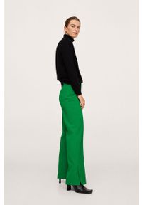 mango - Mango - Spodnie Maca. Stan: podwyższony. Kolor: zielony. Materiał: włókno #3