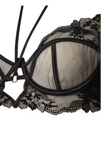 Hunkemöller Biustonosz z fiszbiną Amari 300969 Czarny. Kolor: czarny. Materiał: syntetyk