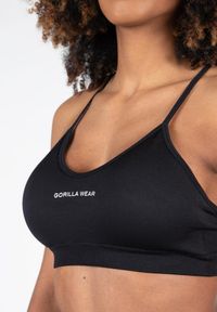 GORILLA WEAR - Quincy Bezszwowe Biustonosz sportowy - Czarny. Kolor: czarny. Sport: fitness