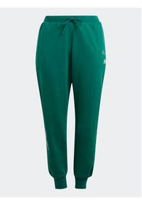 Adidas - adidas Spodnie dresowe Scribble Embroidery Fleece IK9649 Zielony Loose Fit. Kolor: zielony. Materiał: bawełna #5