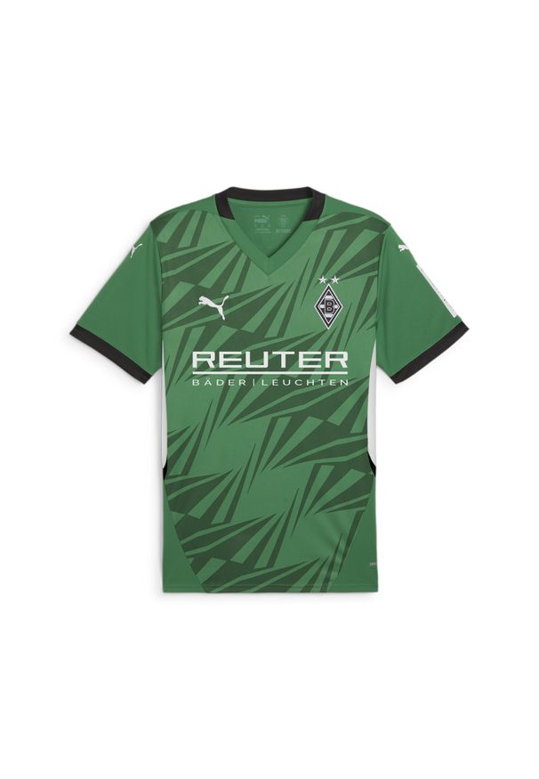 Puma - Męska koszulka wyjazdowa Borussia Mönchengladbach 24/25 PUMA Archive Green White. Kolor: zielony, biały, wielokolorowy. Sport: piłka nożna