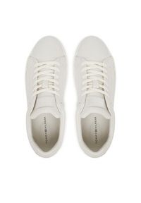 TOMMY HILFIGER - Tommy Hilfiger Sneakersy Court Best Tumbled Lth FM0FM05324 Écru. Materiał: skóra #4