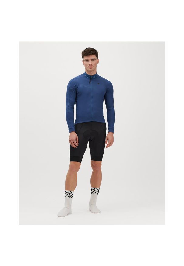 Koszulka rowerowa męska Silvini VARANO MD1603. Kolor: niebieski. Długość rękawa: długi rękaw. Długość: długie. Sezon: zima. Sport: kolarstwo
