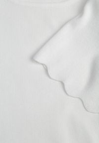 Born2be - Biała Bluzka Dzianinowa z Krótkim Rękawem Bellalanie. Kolor: biały. Materiał: dzianina. Długość rękawa: krótki rękaw. Długość: krótkie #5