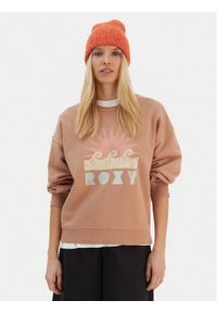 Roxy Bluza ERJFT04874 Brązowy Relaxed Fit. Kolor: brązowy. Materiał: bawełna #1