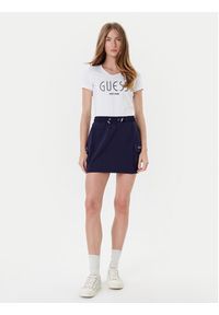 Guess Spódnica mini V5YD04 KCX42 Granatowy Regular Fit. Kolor: niebieski. Materiał: syntetyk #3