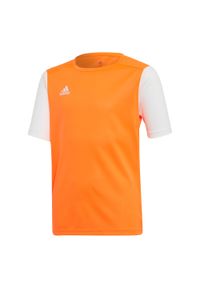 Adidas - Koszulka dziecięca adidas Estro 19. Kolor: pomarańczowy. Materiał: jersey