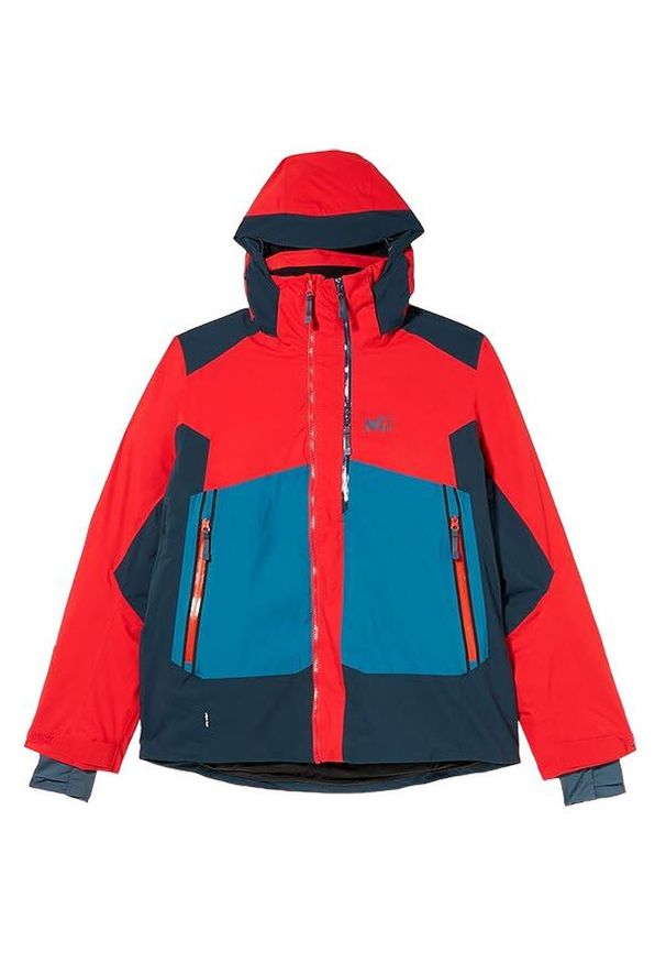 Kurtka narciarska męska Millet Stretch. Kolor: czerwony. Materiał: poliester. Sezon: zima. Styl: wakacyjny