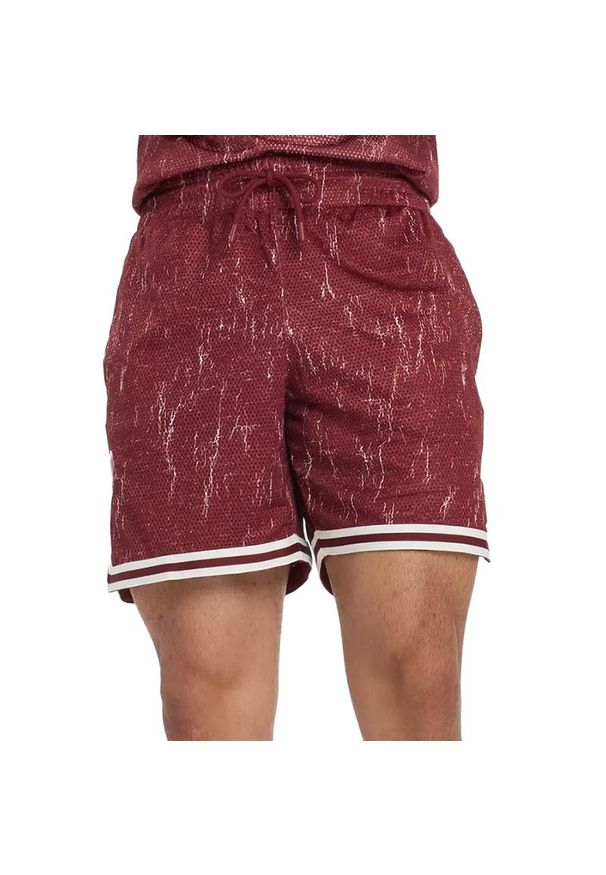 Spodenki męskie New Balance MS53610MHB - bordowe. Kolor: czerwony. Materiał: poliester, materiał. Sport: fitness