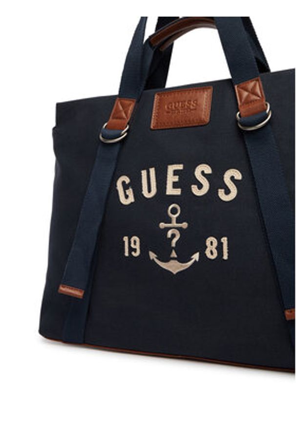 Guess Torba weekendowa HMOSCM P6246 Granatowy. Kolor: niebieski. Materiał: materiał
