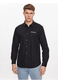 Armani Exchange Koszula 6RZC03 ZNXLZ 1200 Czarny Regular Fit. Kolor: czarny. Materiał: bawełna #1