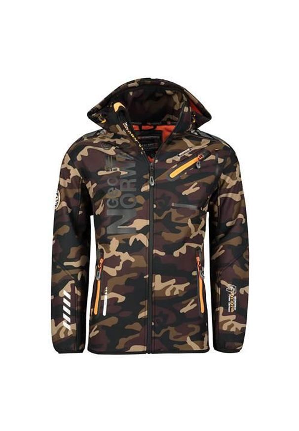 Kurtka trekkingowa męska Geographical Norway Royaute. Typ kołnierza: kaptur. Kolor: brązowy. Materiał: syntetyk. Sport: turystyka piesza