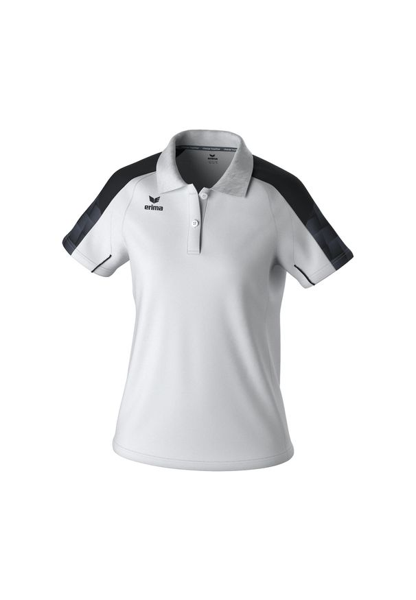 ERIMA - Damska koszulka polo Erima Evo Star. Typ kołnierza: polo. Kolor: czarny, wielokolorowy, biały. Długość rękawa: raglanowy rękaw. Sport: piłka nożna
