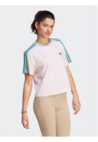 Adidas - adidas T-Shirt Essentials 3-Stripes IM0364 Różowy Loose Fit. Kolor: różowy. Materiał: bawełna #7