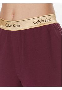 Calvin Klein Underwear Spodnie piżamowe 000QS7045E Bordowy Regular Fit. Kolor: czerwony. Materiał: bawełna